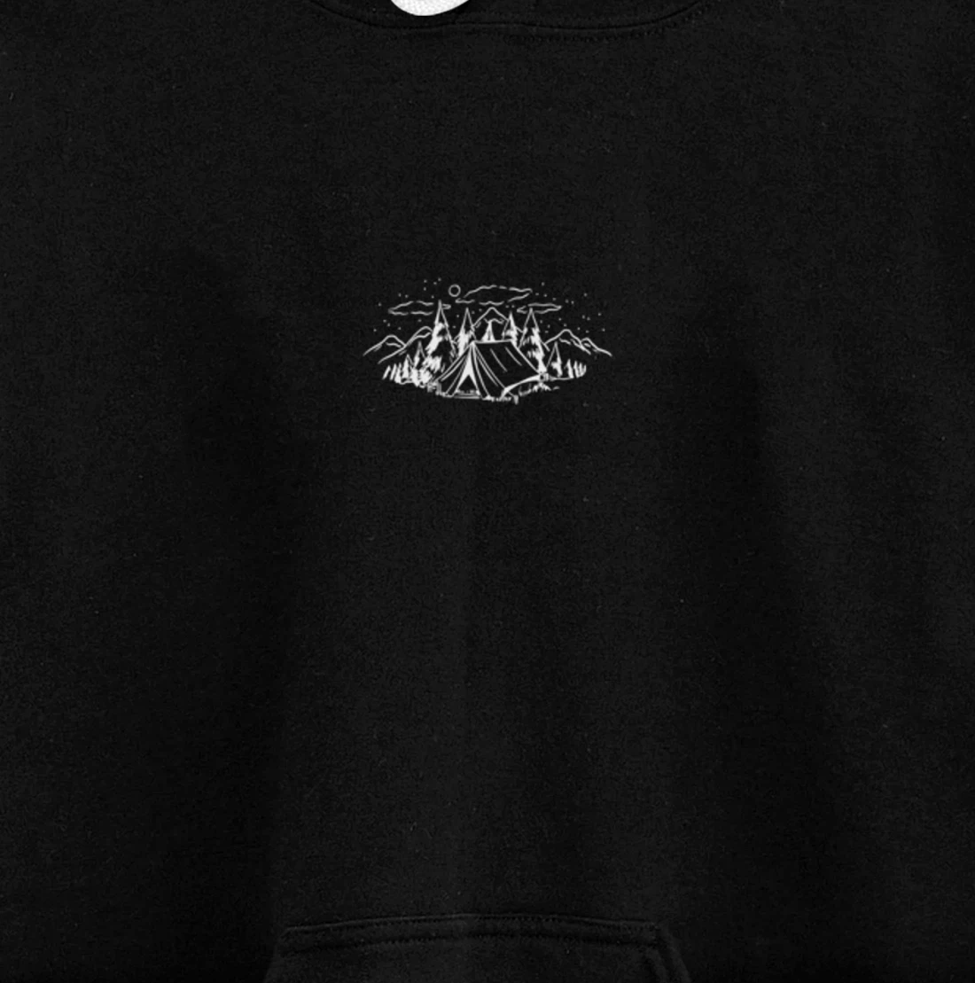 Cool White Outdoor Camping Minimalist Pullover Hoodie