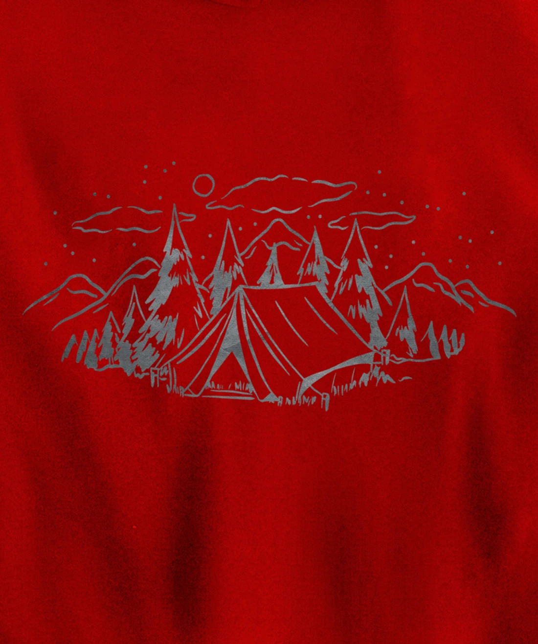 Cool Grey Outdoor Camping Minimalist Backside Pullover Hoodie