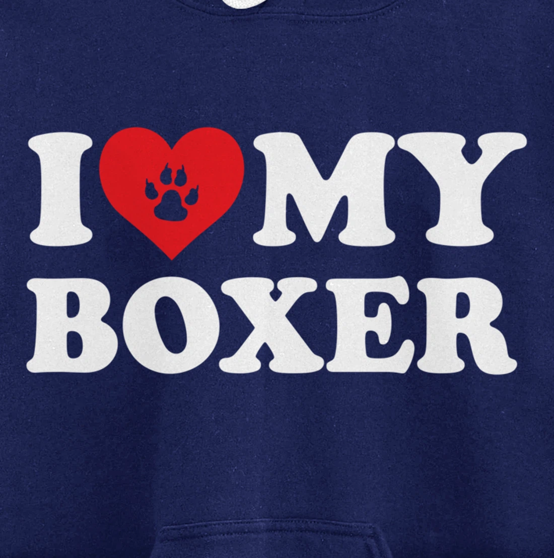 I Love Heart Boxer Funny Dog Lover Pet Owner Pullover Hoodie