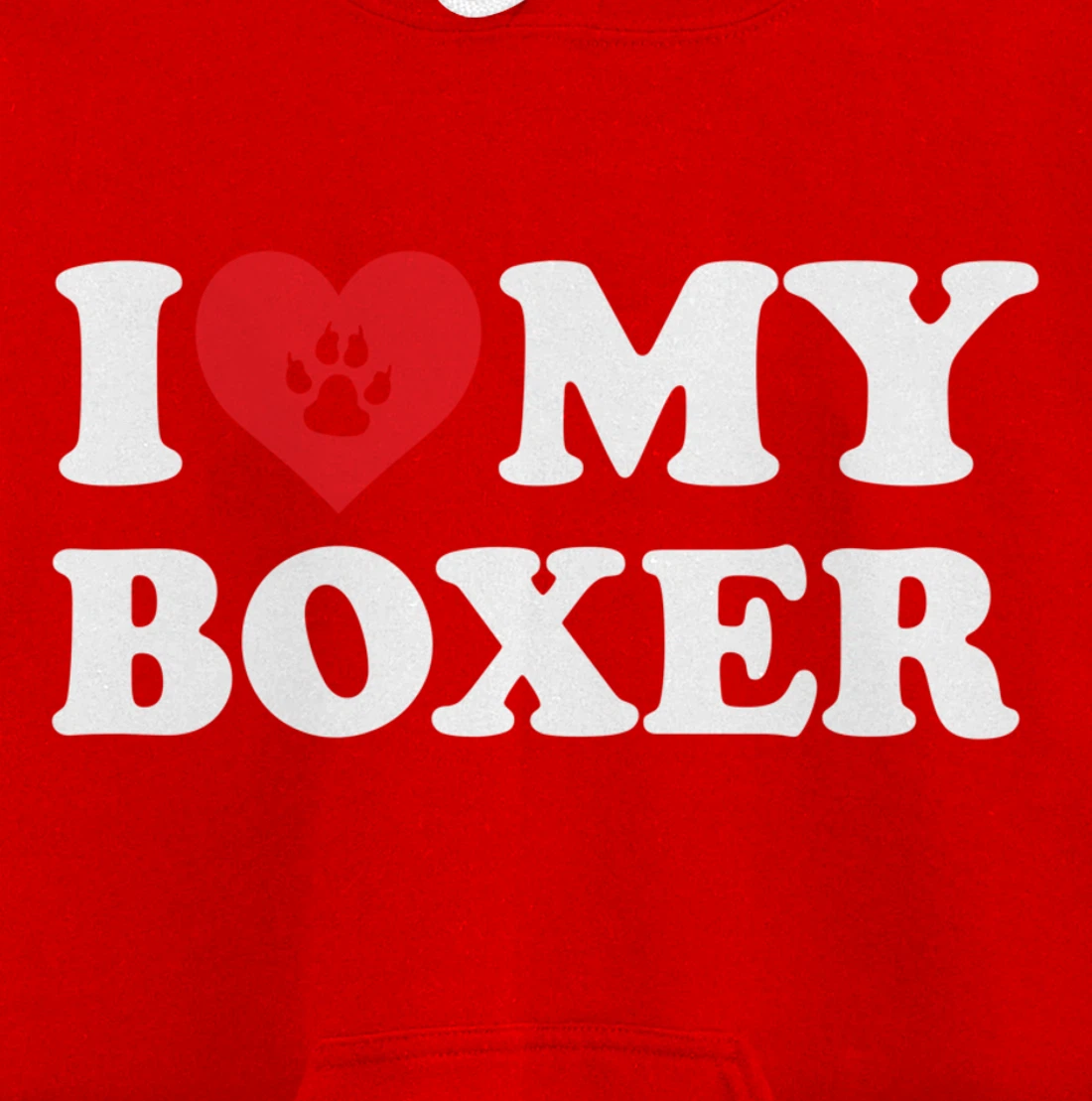 I Love Heart Boxer Funny Dog Lover Pet Owner Pullover Hoodie