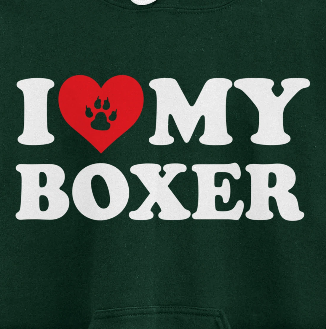 I Love Heart Boxer Funny Dog Lover Pet Owner Pullover Hoodie