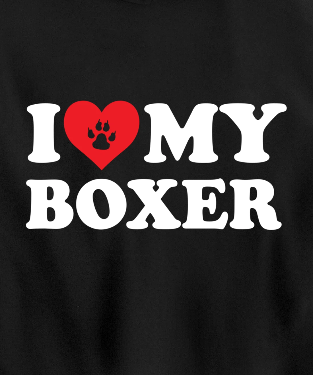 I Love Heart Boxer Funny Dog Lover Pet Owner Pullover Hoodie