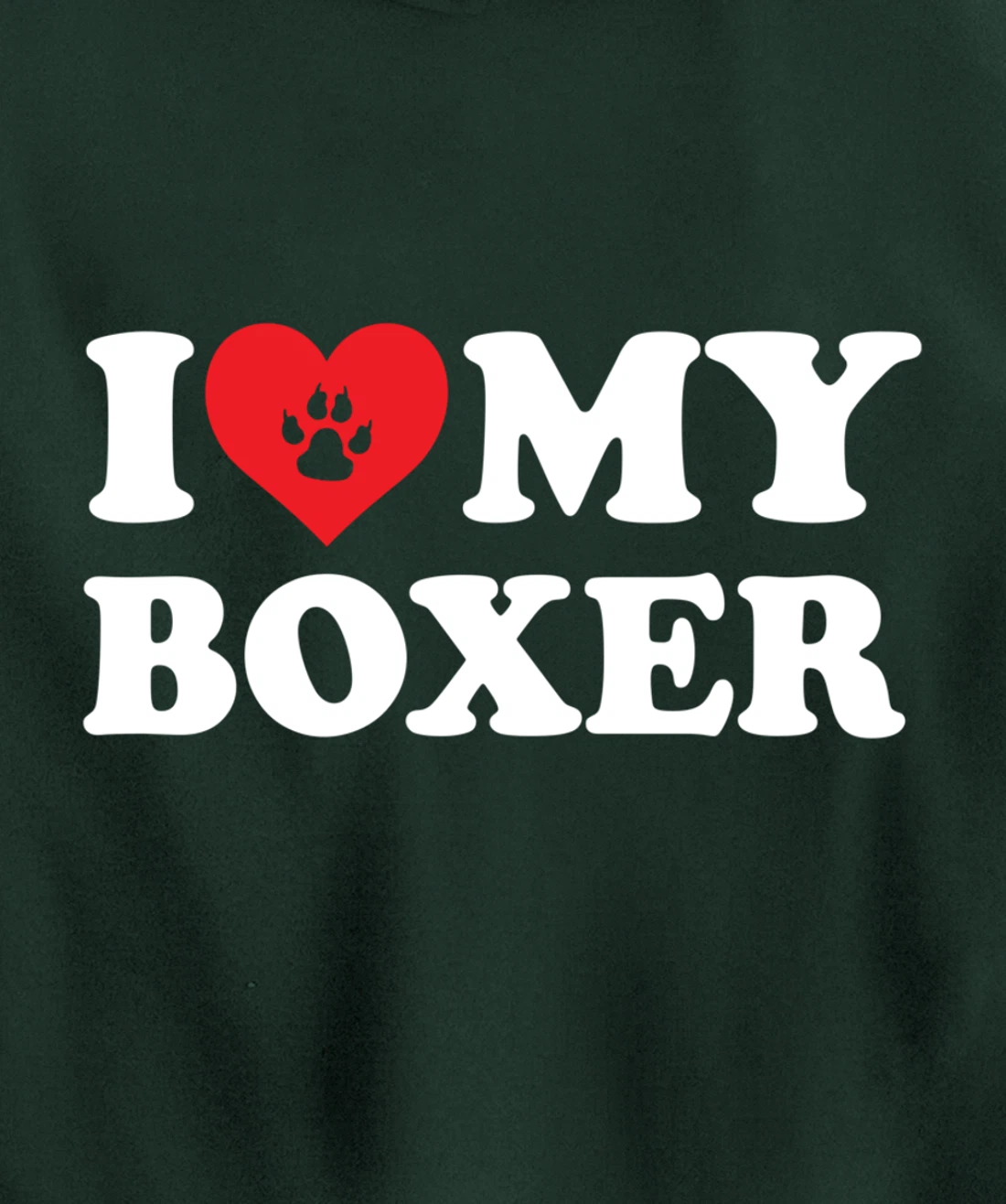 I Love Heart Boxer Funny Dog Lover Pet Owner Pullover Hoodie