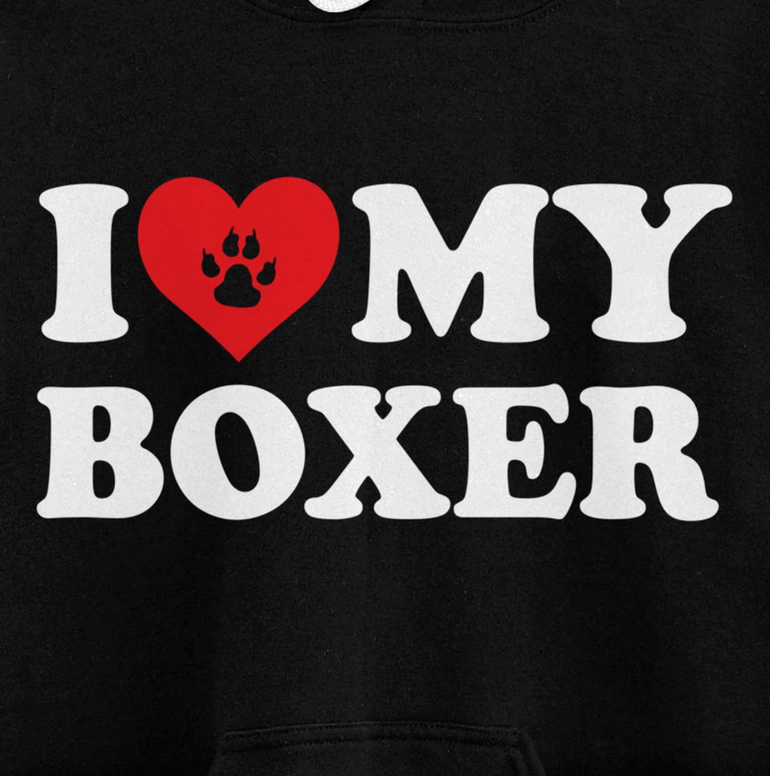 I Love Heart Boxer Funny Dog Lover Pet Owner Pullover Hoodie