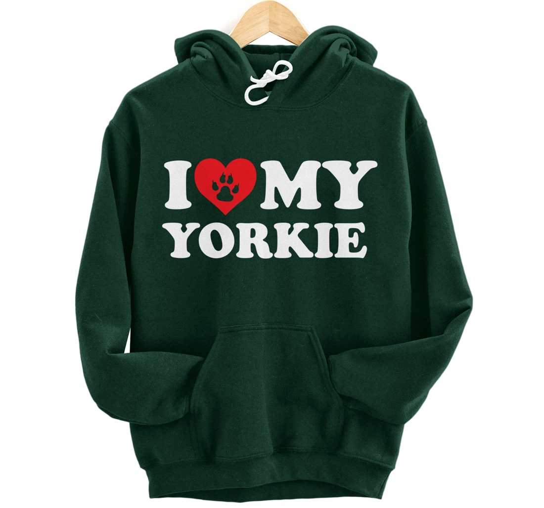 I Love Heart My Yokie Funny Dog Lover Pet Owner Pullover Hoodie
