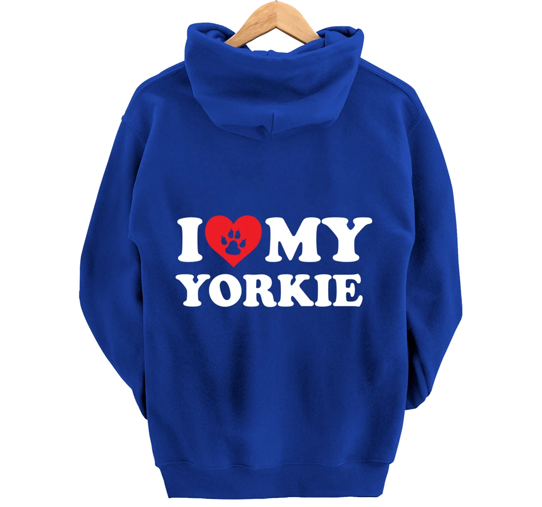 I Love Heart My Yokie Funny Dog Lover Pet Owner Pullover Hoodie