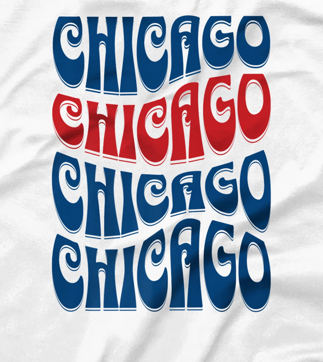 Awesome Chicago Illinois Groovy Retro 60s 70s Style Design T-Shirt, Kid T-Shirt and Women T-Shirt