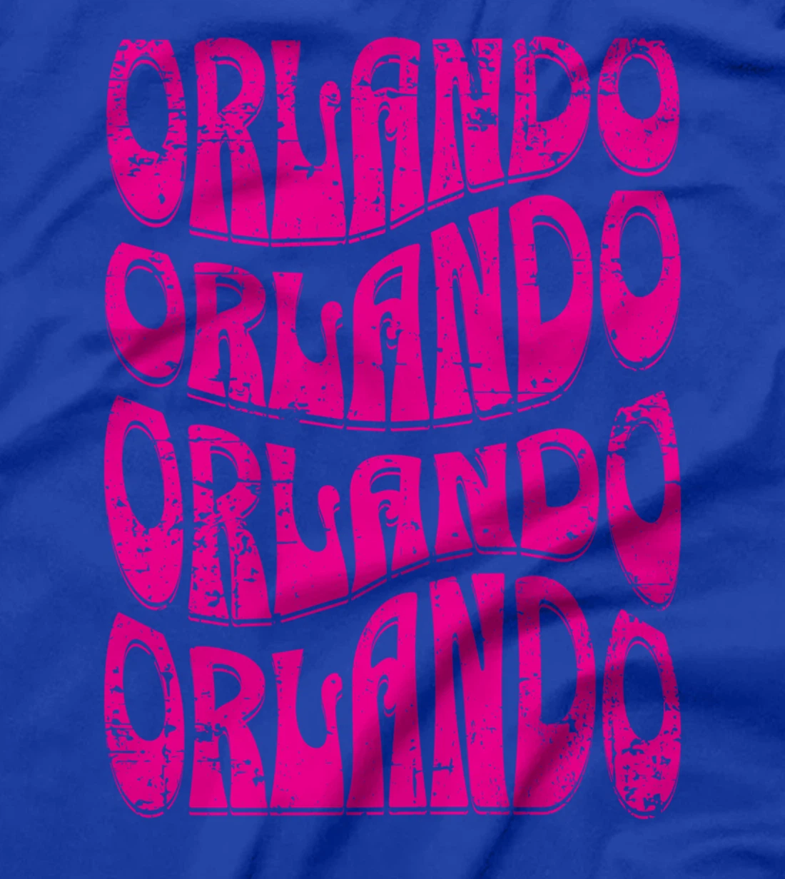 Awesome Orlando Florida Groovy Retro Distressed Design T-Shirt