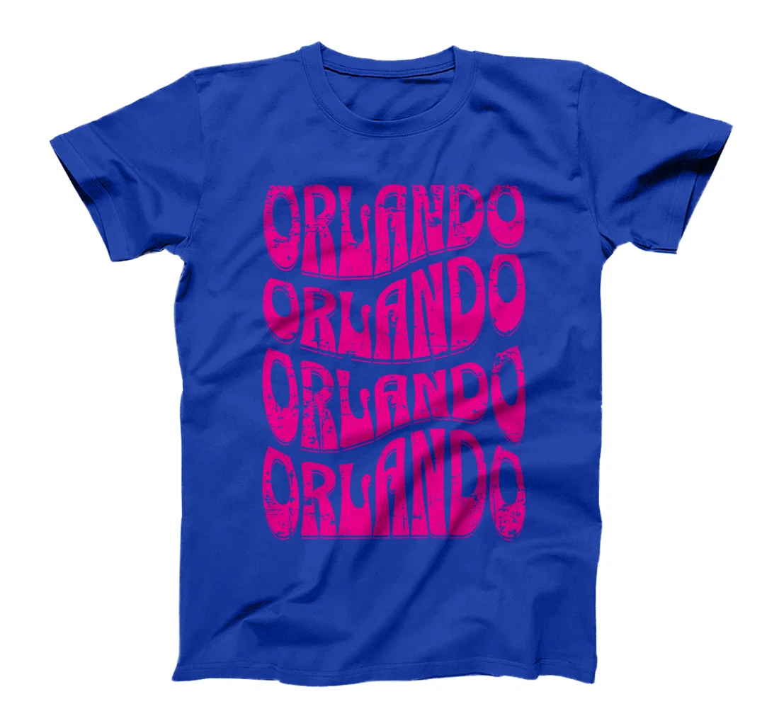 Awesome Orlando Florida Groovy Retro Distressed Design T-Shirt