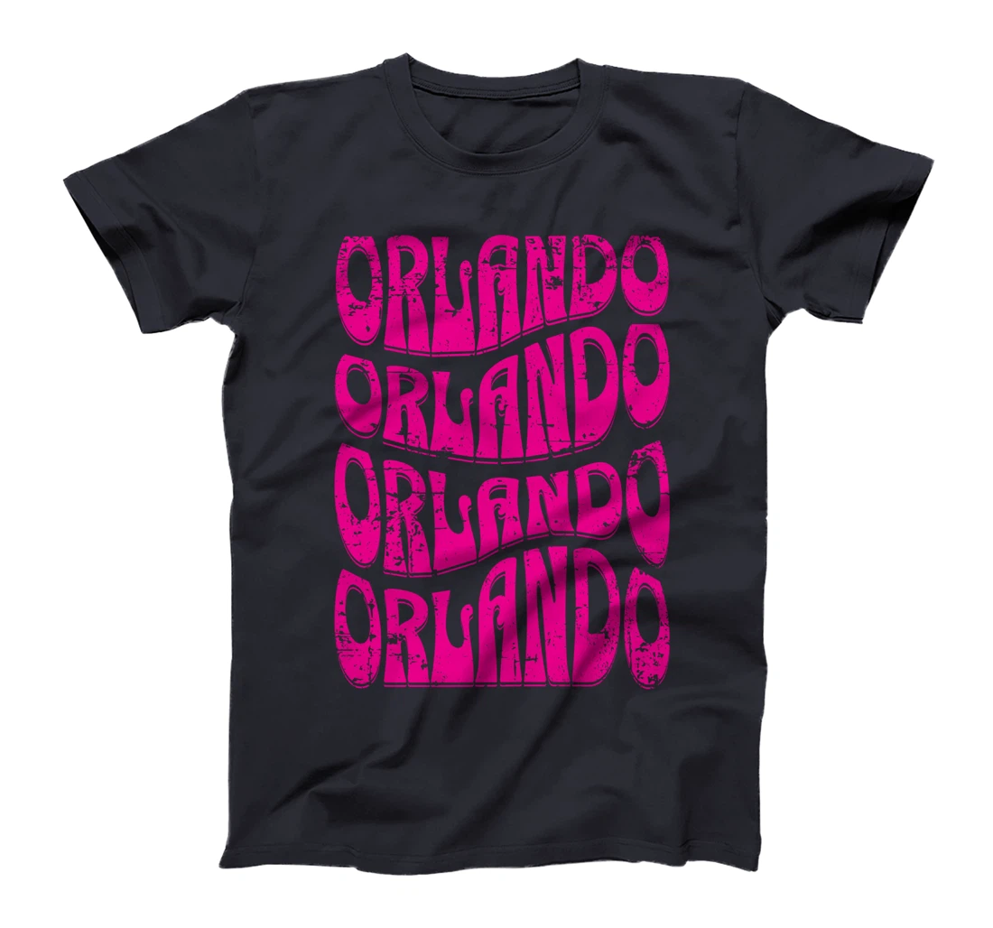 Awesome Orlando Florida Groovy Retro Distressed Design T-Shirt