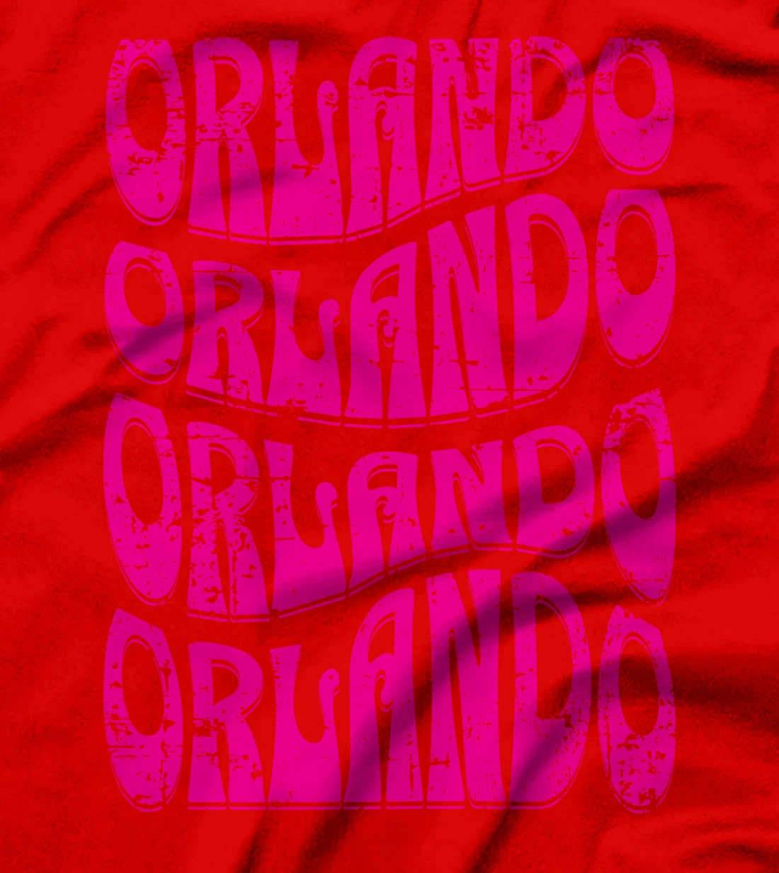 Awesome Orlando Florida Groovy Retro Distressed Design T-Shirt