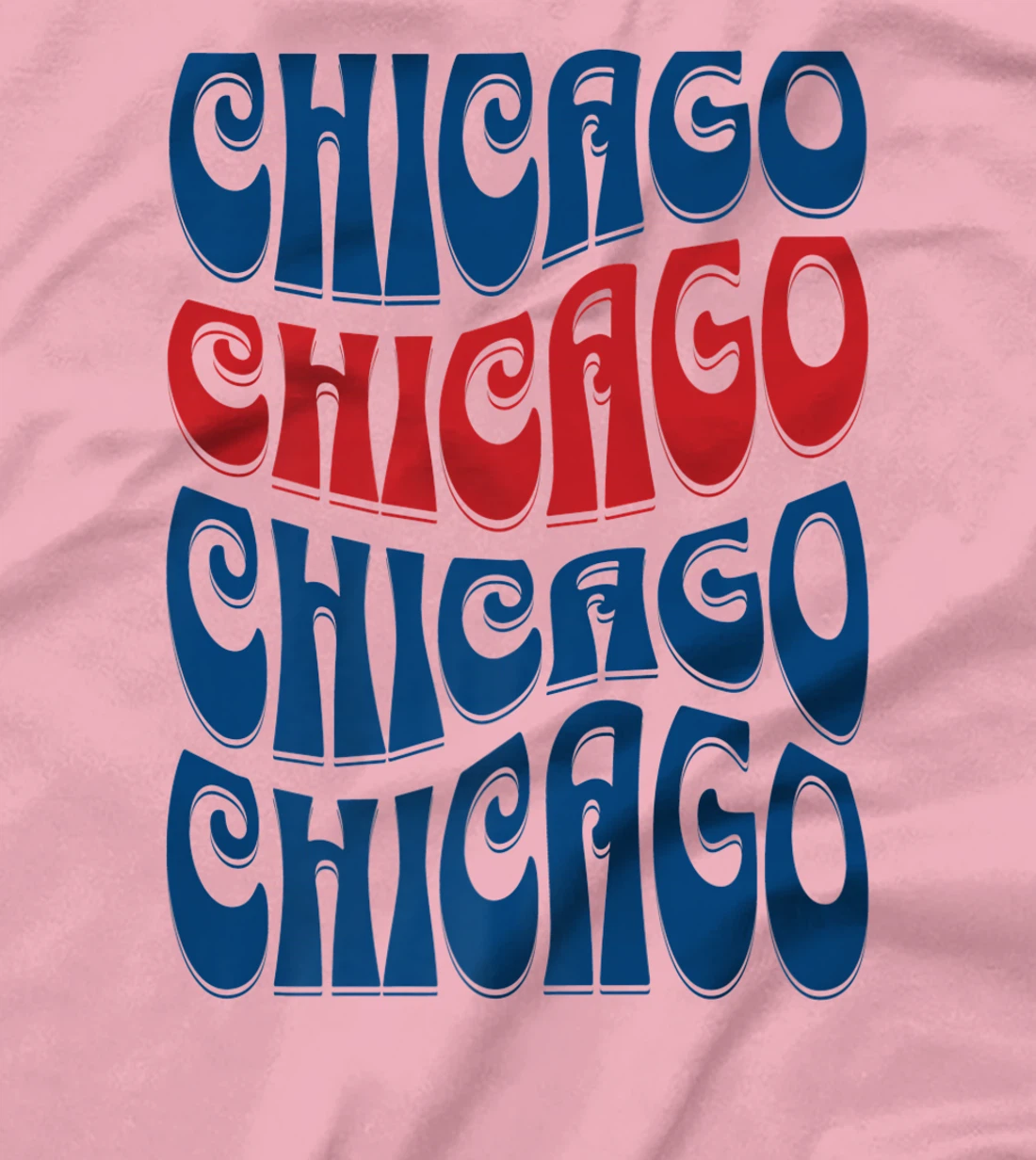 Awesome Chicago Illinois Groovy Retro 60s 70s Style Design T-Shirt, Kid T-Shirt and Women T-Shirt