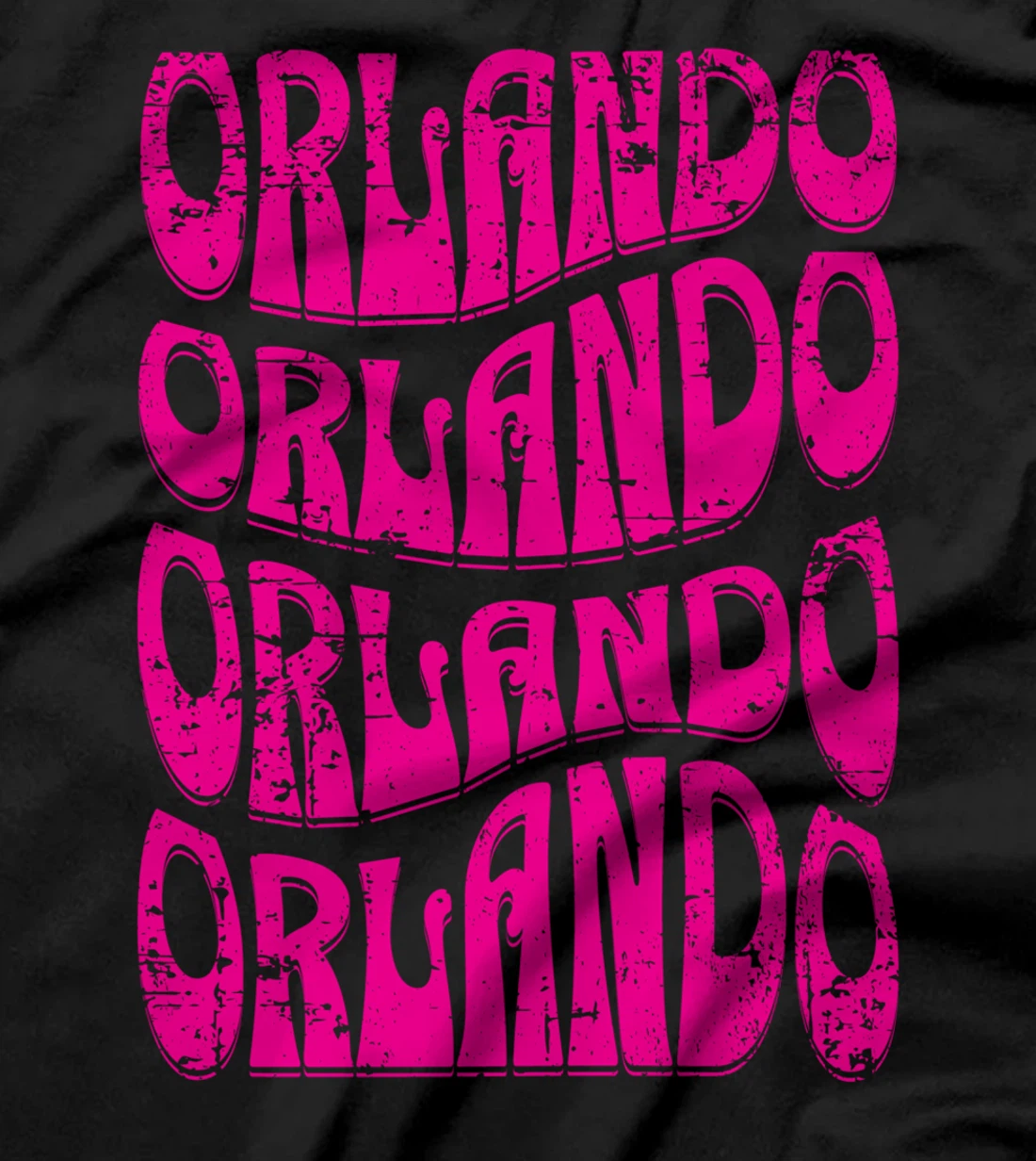 Awesome Orlando Florida Groovy Retro Distressed Design T-Shirt