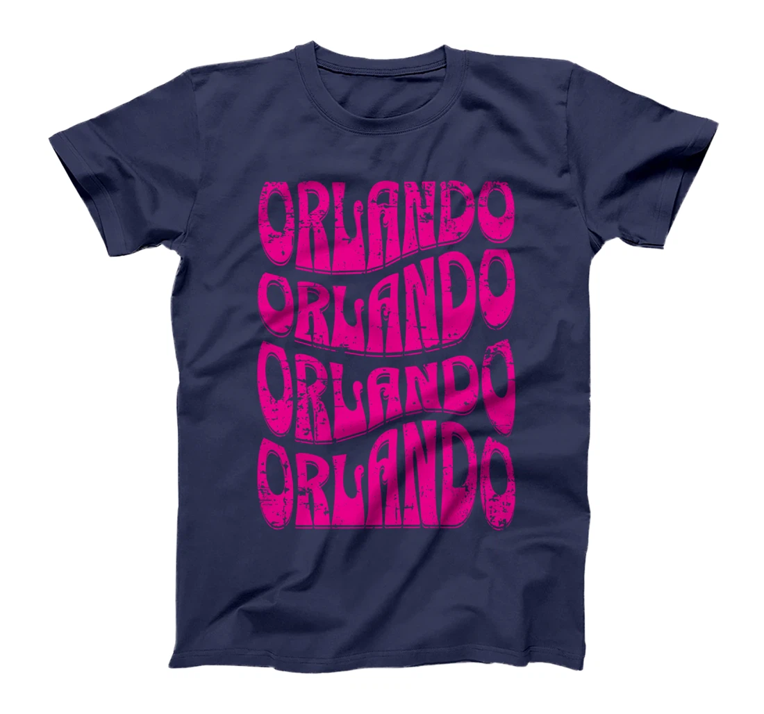 Awesome Orlando Florida Groovy Retro Distressed Design T-Shirt