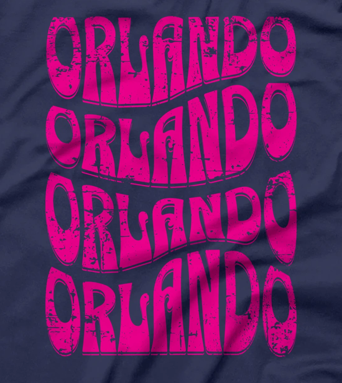Awesome Orlando Florida Groovy Retro Distressed Design T-Shirt