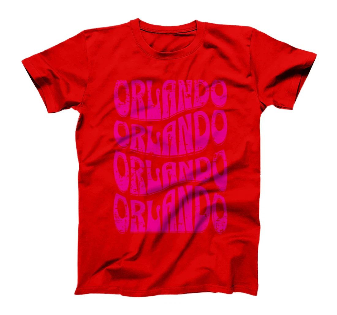 Awesome Orlando Florida Groovy Retro Distressed Design T-Shirt