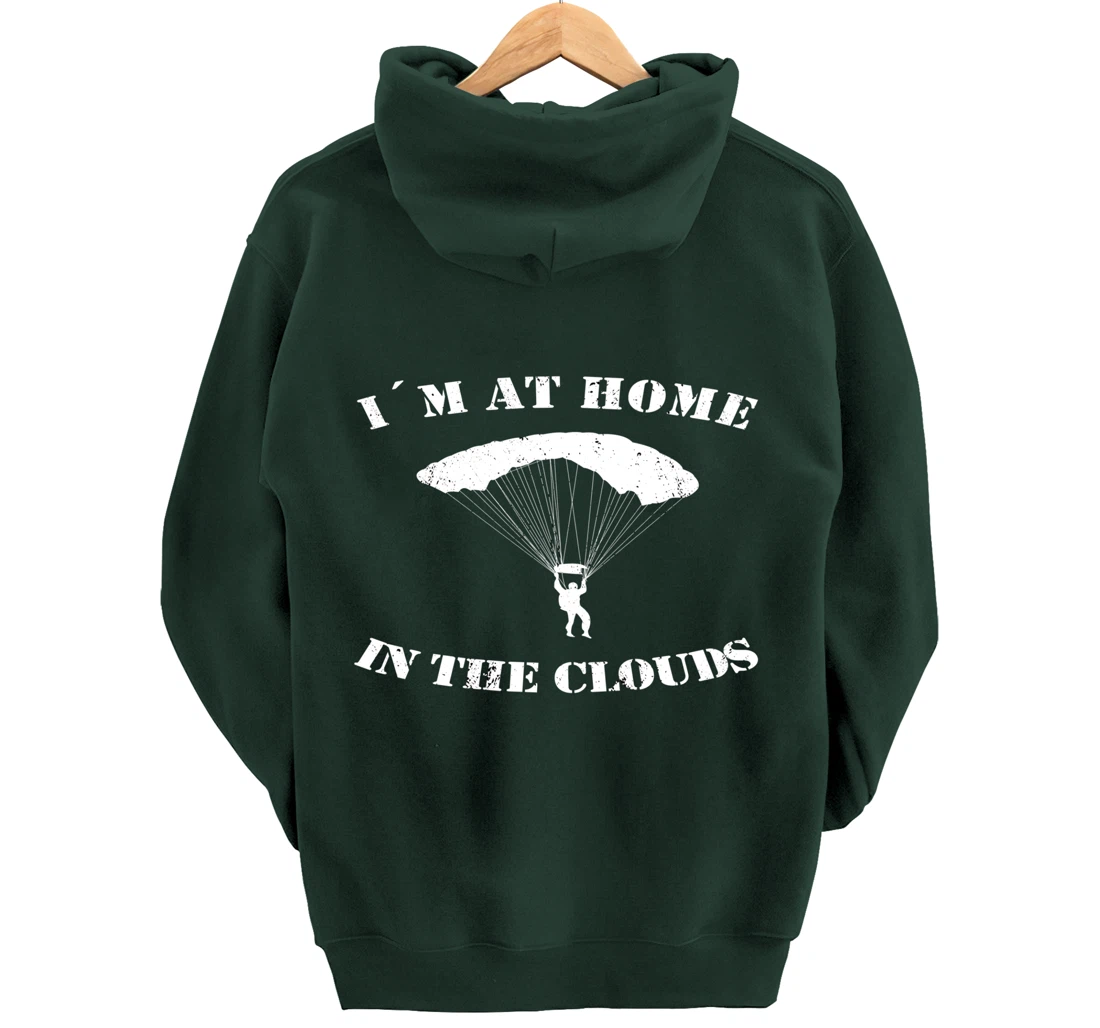 Base Jumping At Home In The Clouds Paragliders & Base Jumpers Pullover Hoodie
