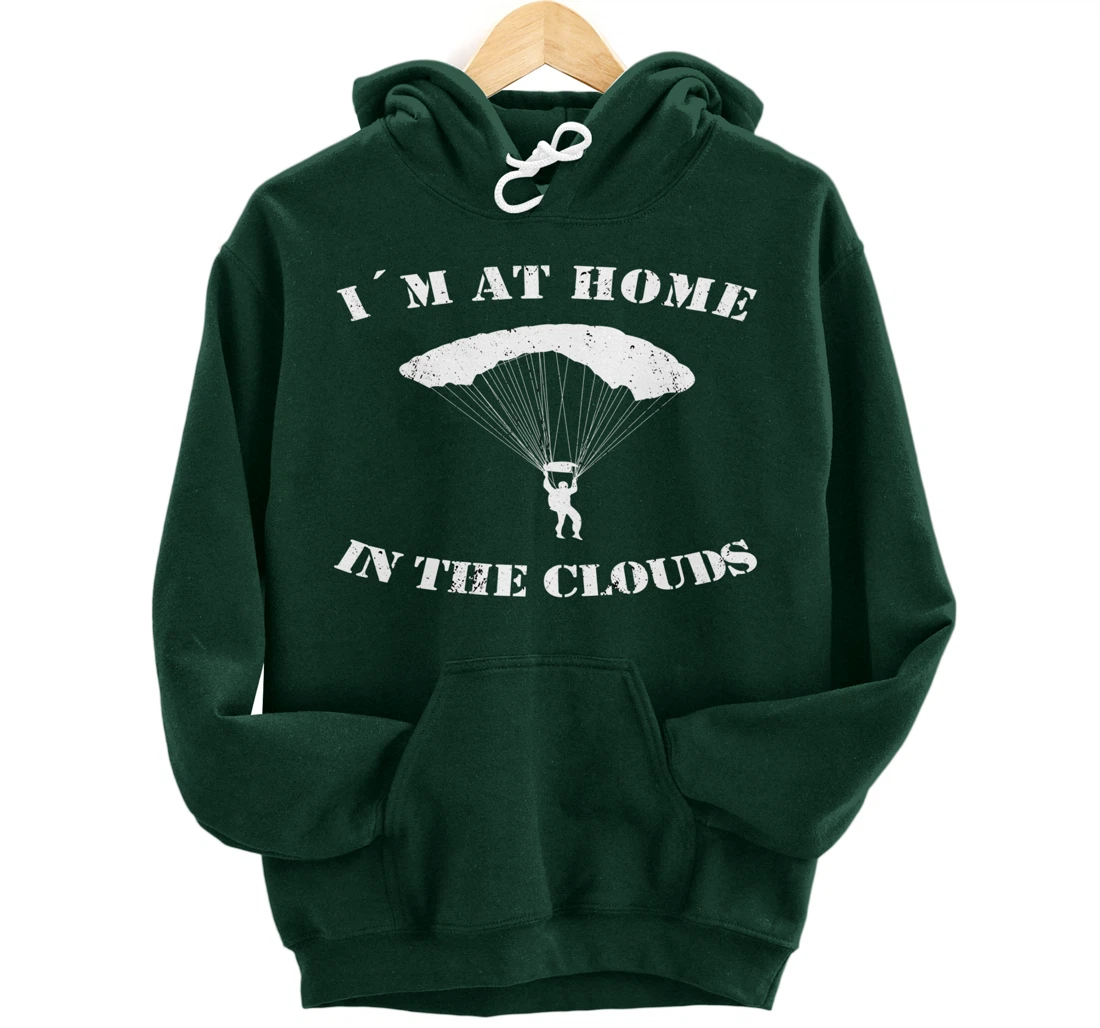 Base Jumping At Home In The Clouds Paragliders & Base Jumpers Pullover Hoodie