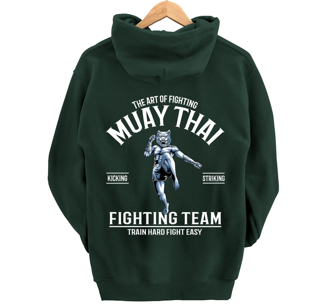 Muay Thai Tiger Fighter - Thai Boxing Fighting Team Pullover Hoodie