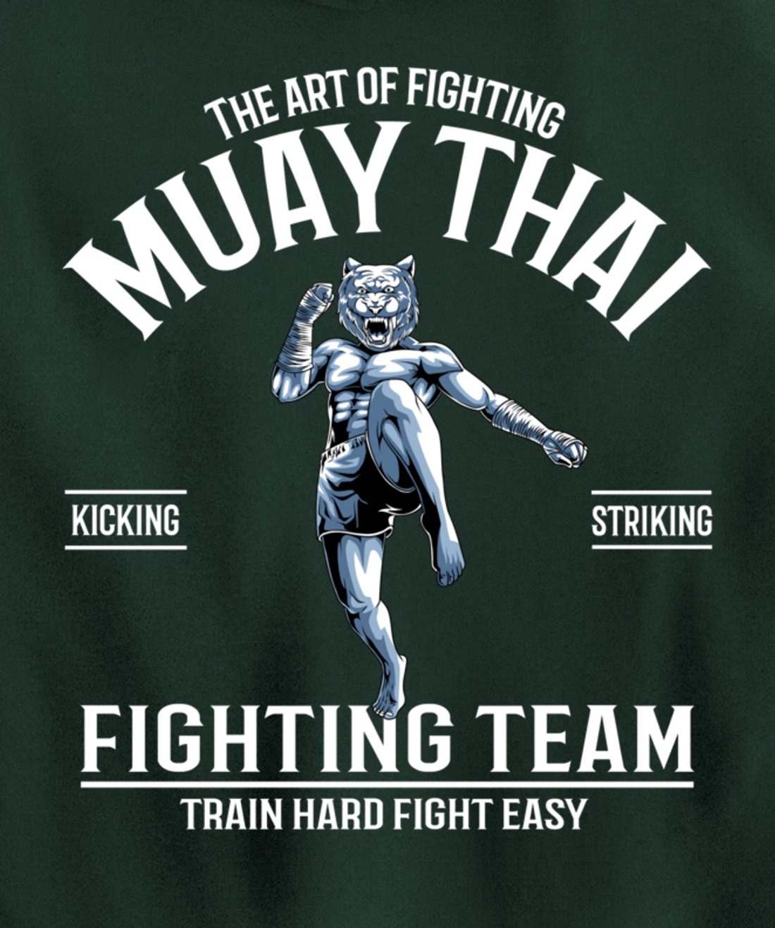 Muay Thai Tiger Fighter - Thai Boxing Fighting Team Pullover Hoodie