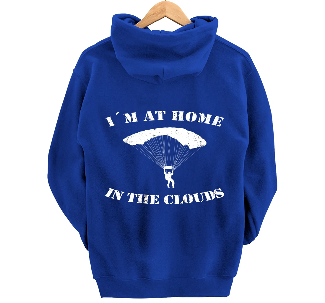 Base Jumping At Home In The Clouds Paragliders & Base Jumpers Pullover Hoodie