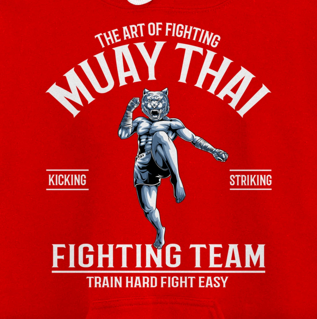 Muay Thai Tiger Fighter - Thai Boxing Fighting Team Pullover Hoodie