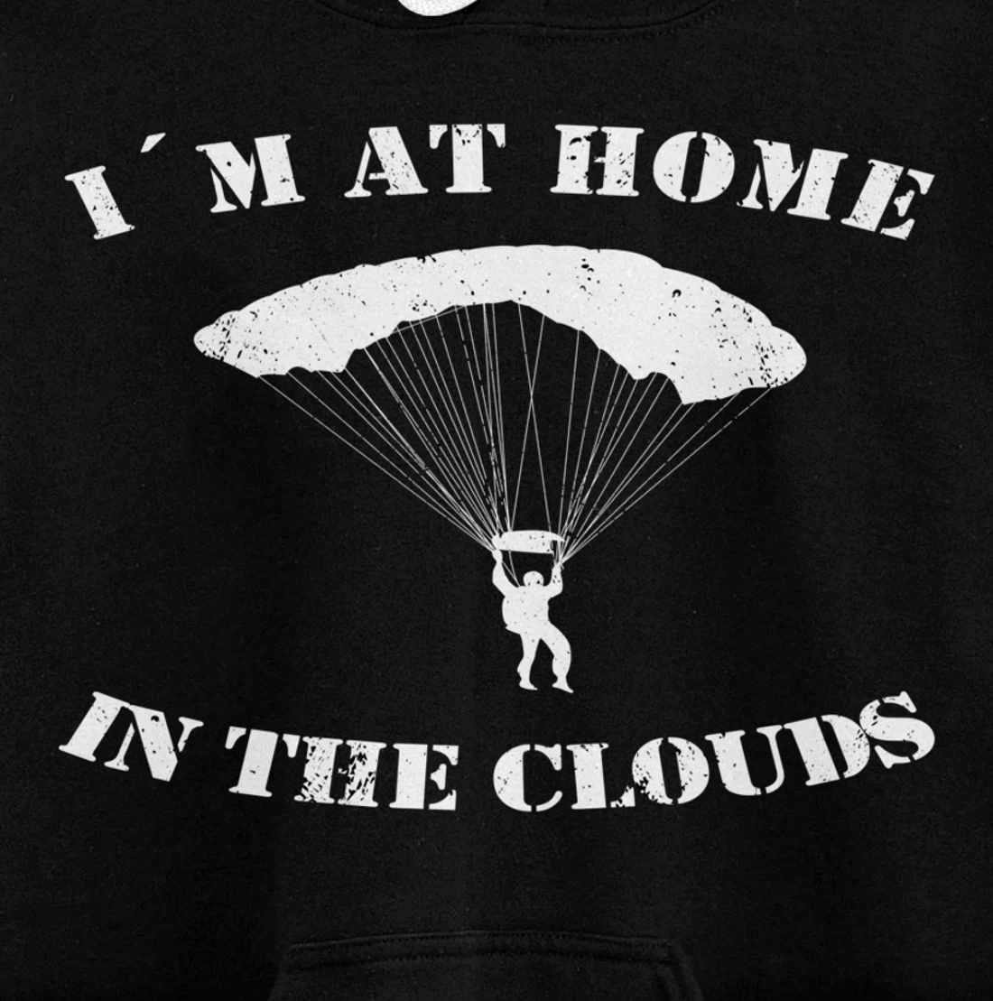 Base Jumping At Home In The Clouds Paragliders & Base Jumpers Pullover Hoodie