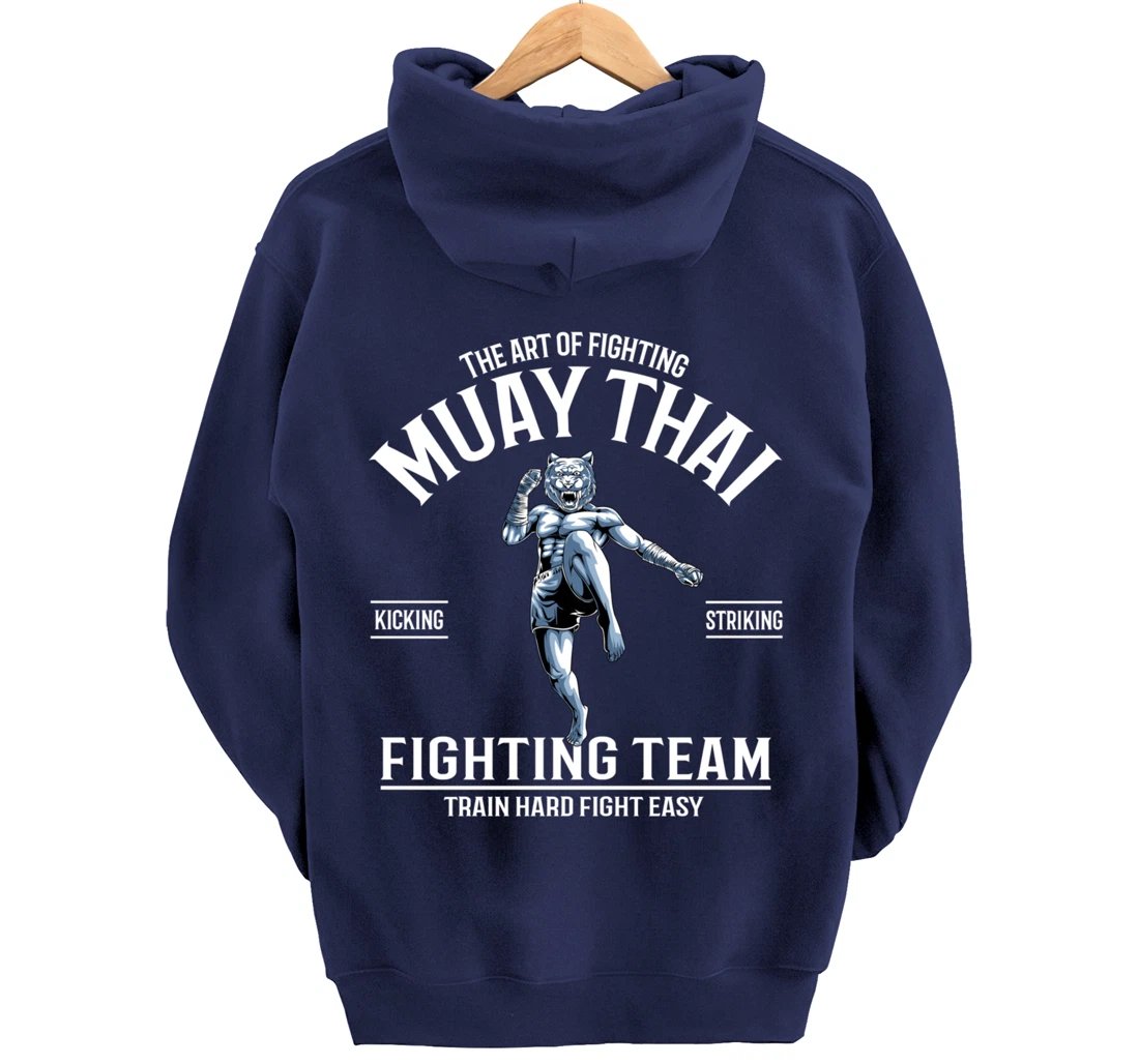 Muay Thai Tiger Fighter - Thai Boxing Fighting Team Pullover Hoodie