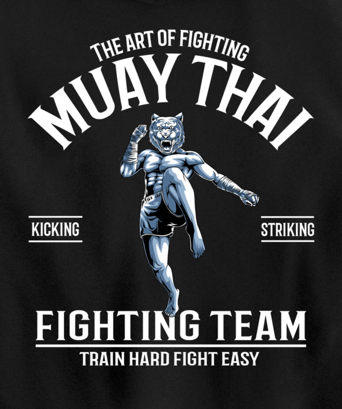 Muay Thai Tiger Fighter - Thai Boxing Fighting Team Pullover Hoodie