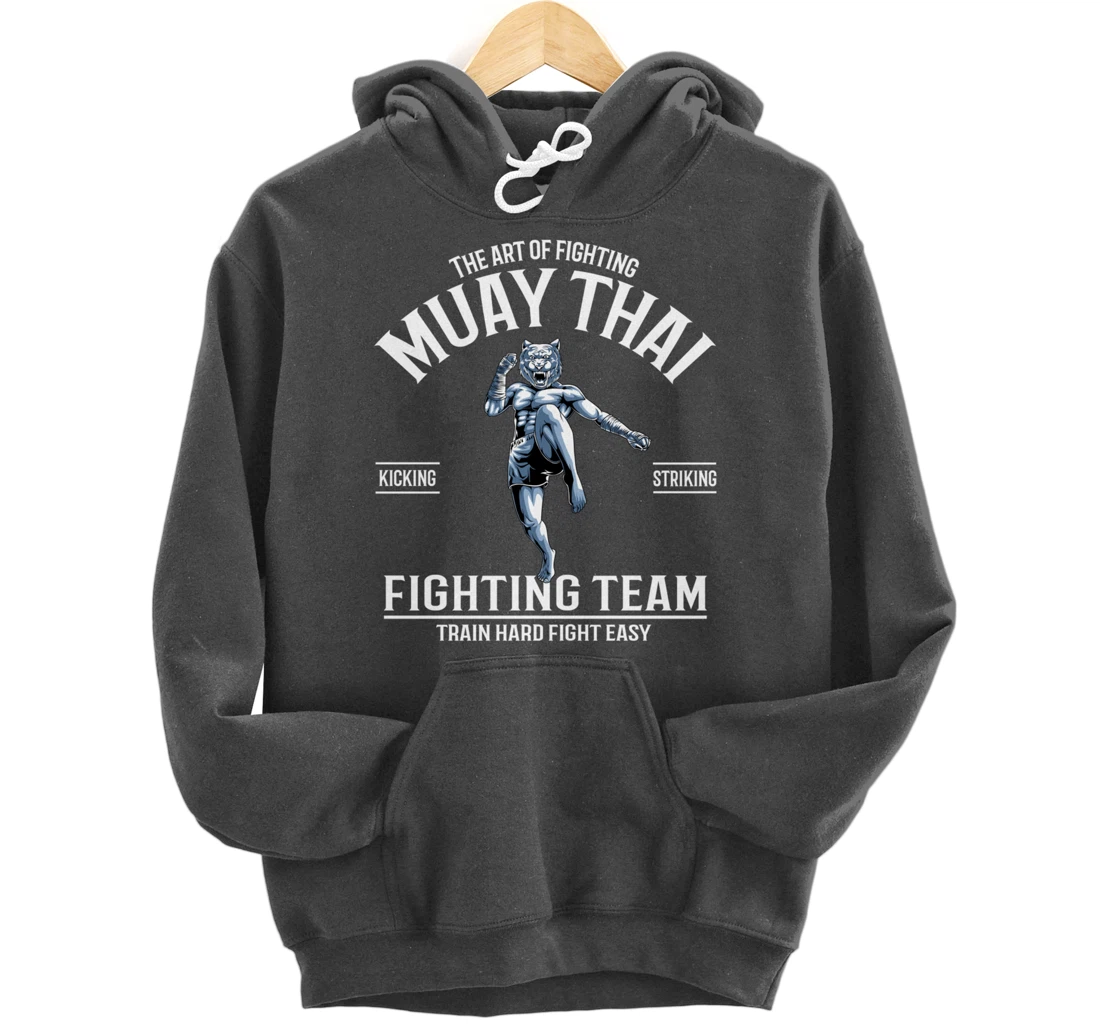 Muay Thai Tiger Fighter - Thai Boxing Fighting Team Pullover Hoodie