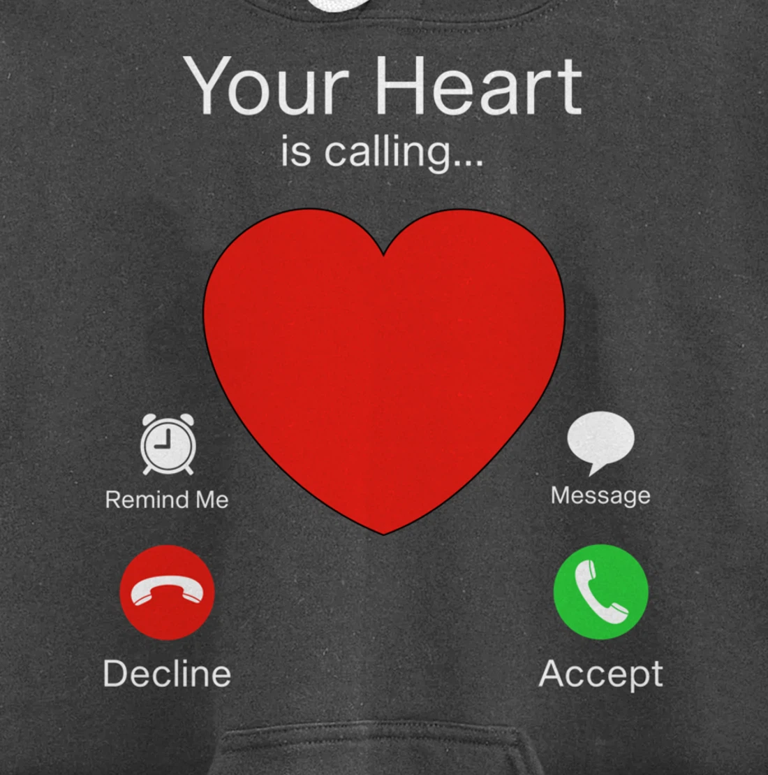 Valentines Day Your Heart Is Calling Pullover Hoodie
