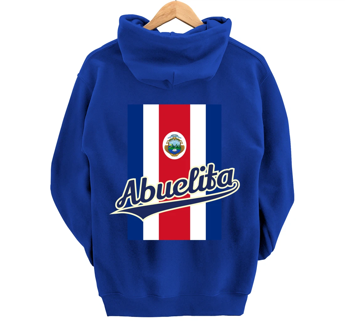 Abuelita Costa Rica Flag Bandera Costa Rican Art Woman Mujer Pullover Hoodie