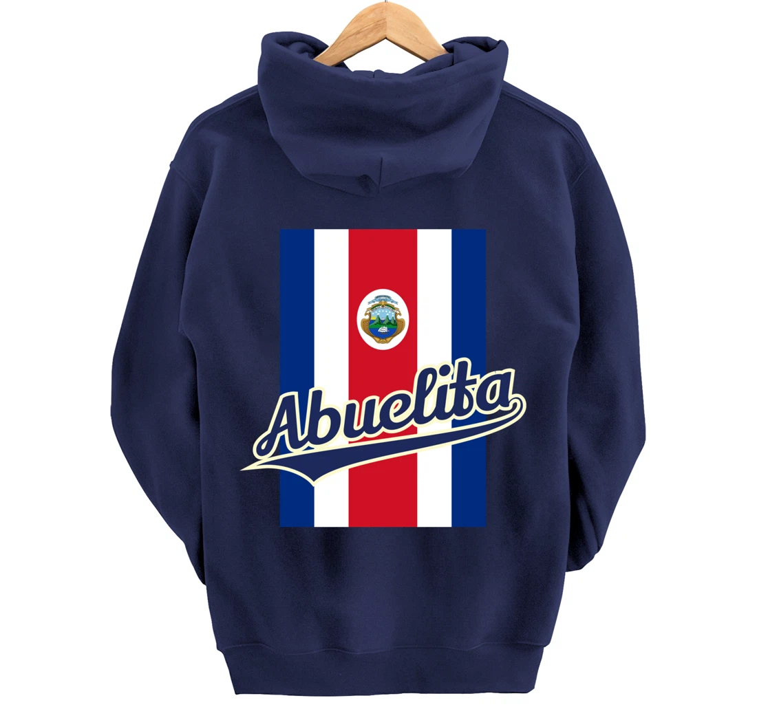 Abuelita Costa Rica Flag Bandera Costa Rican Art Woman Mujer Pullover Hoodie