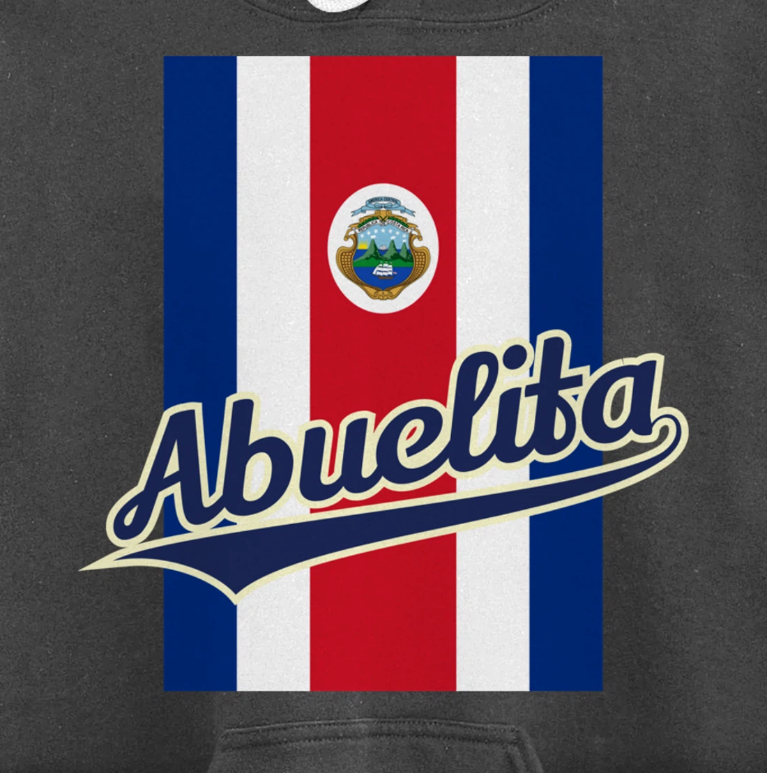 Abuelita Costa Rica Flag Bandera Costa Rican Art Woman Mujer Pullover Hoodie