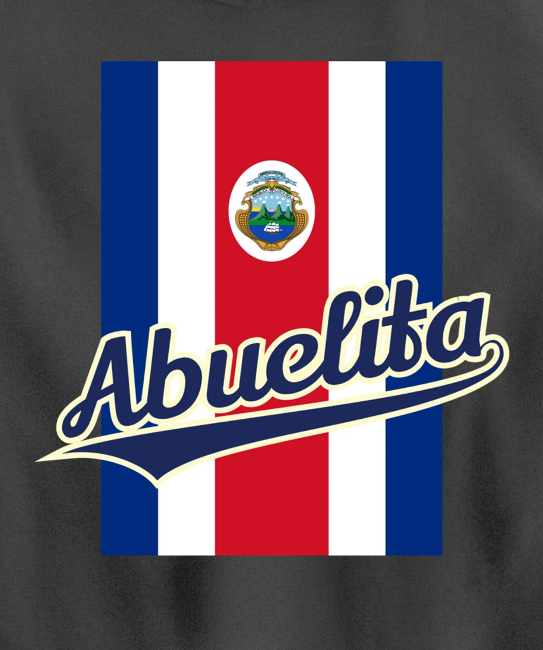 Abuelita Costa Rica Flag Bandera Costa Rican Art Woman Mujer Pullover Hoodie