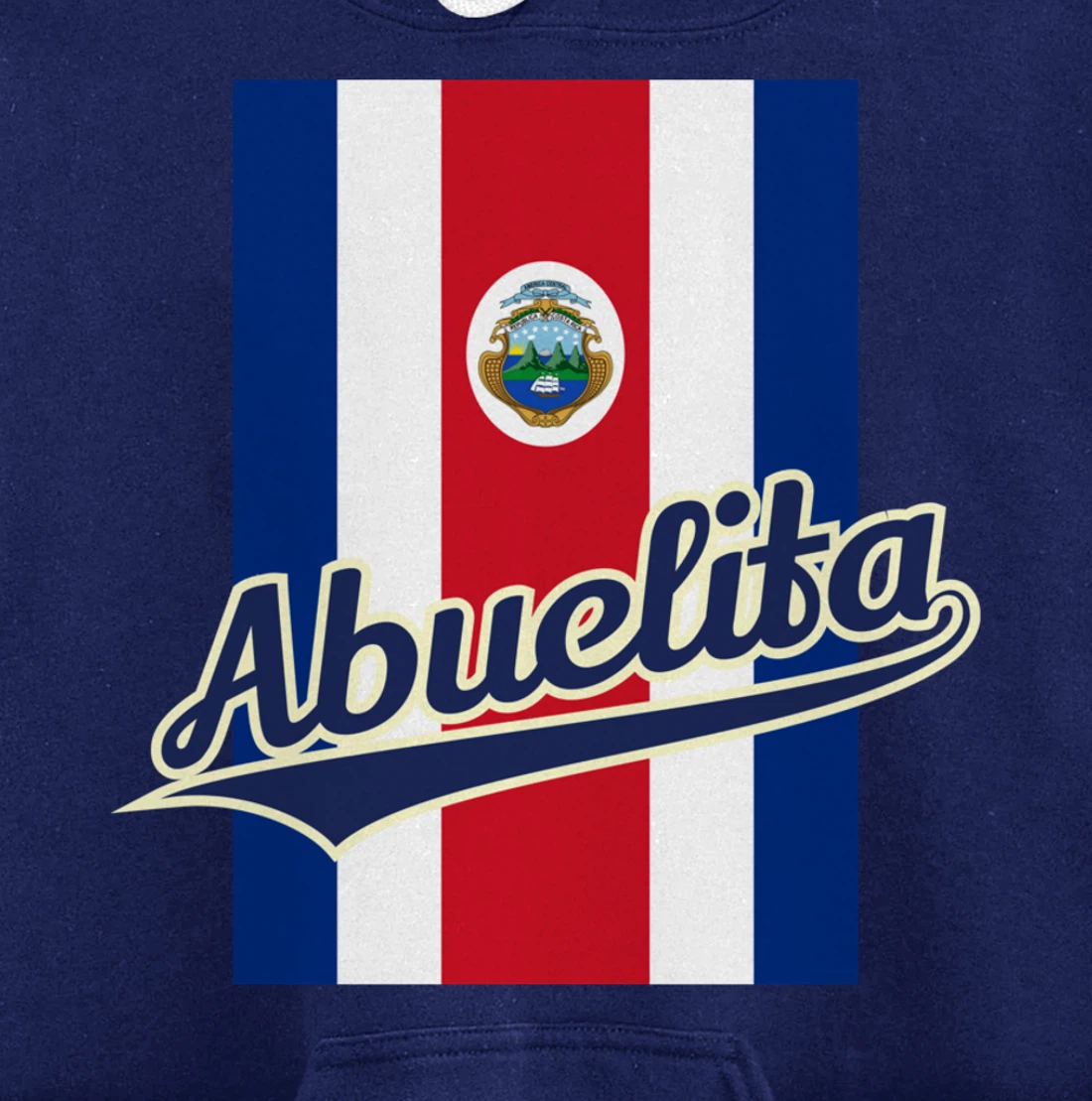 Abuelita Costa Rica Flag Bandera Costa Rican Art Woman Mujer Pullover Hoodie