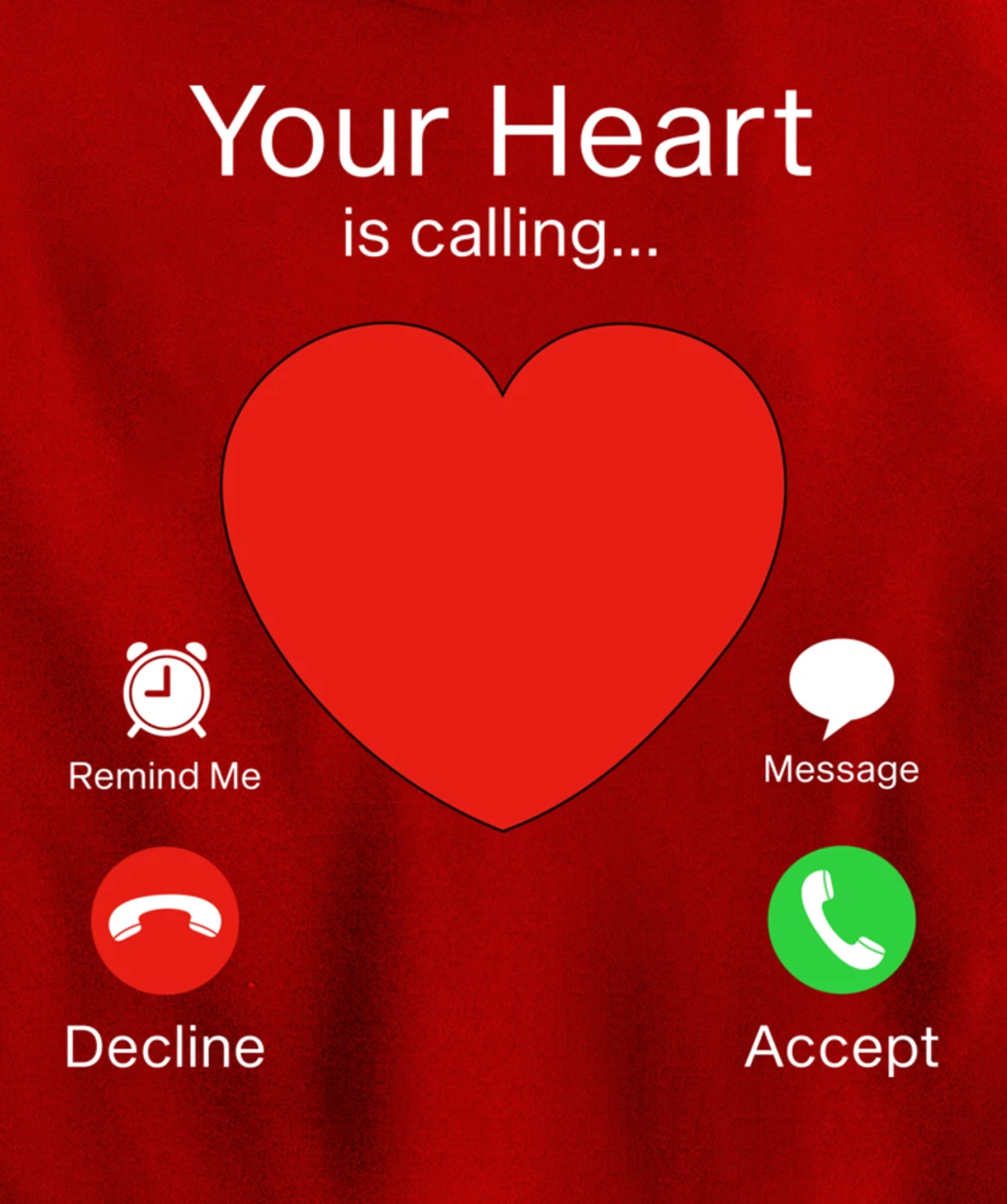 Valentines Day Your Heart Is Calling Pullover Hoodie