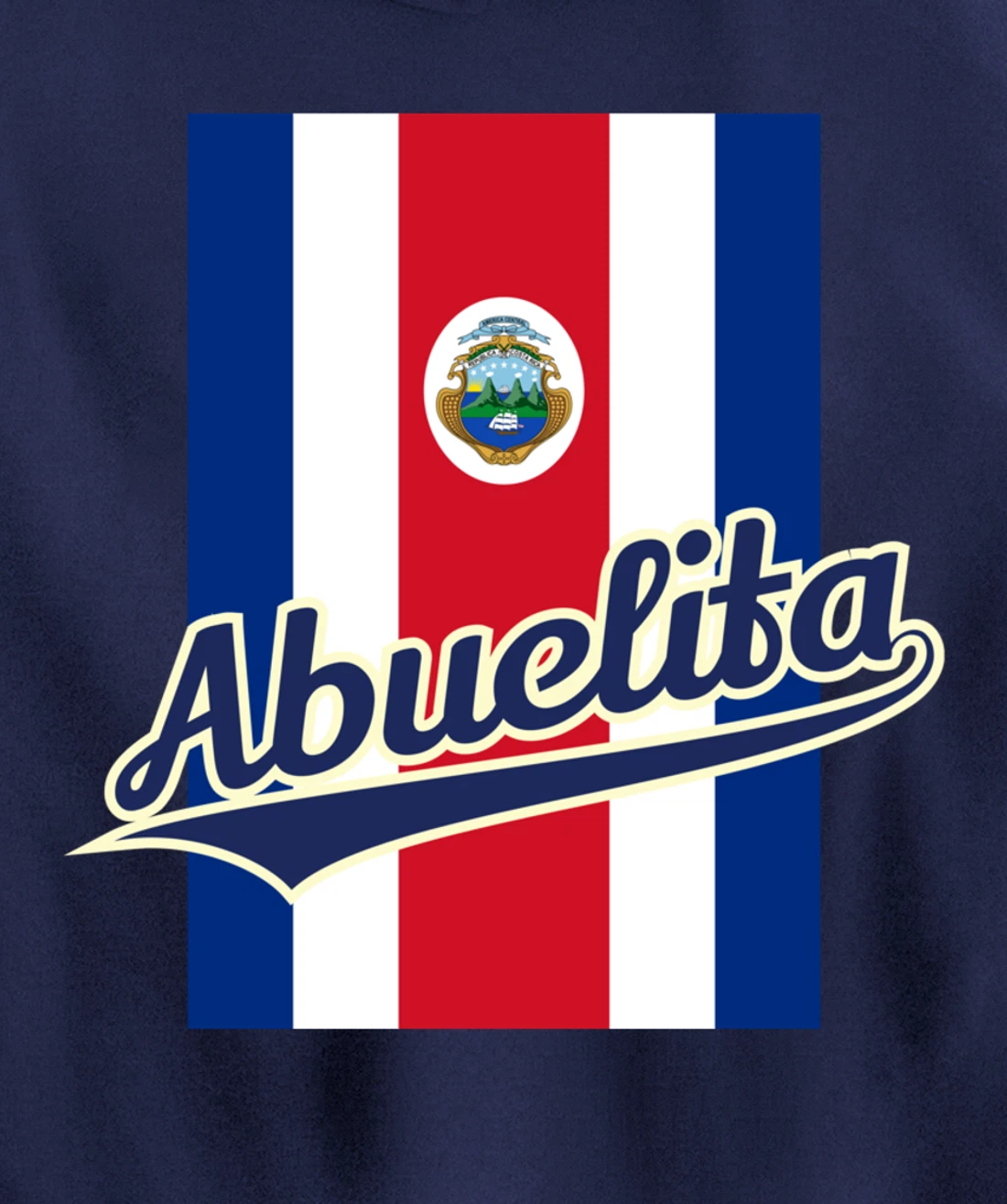 Abuelita Costa Rica Flag Bandera Costa Rican Art Woman Mujer Pullover Hoodie