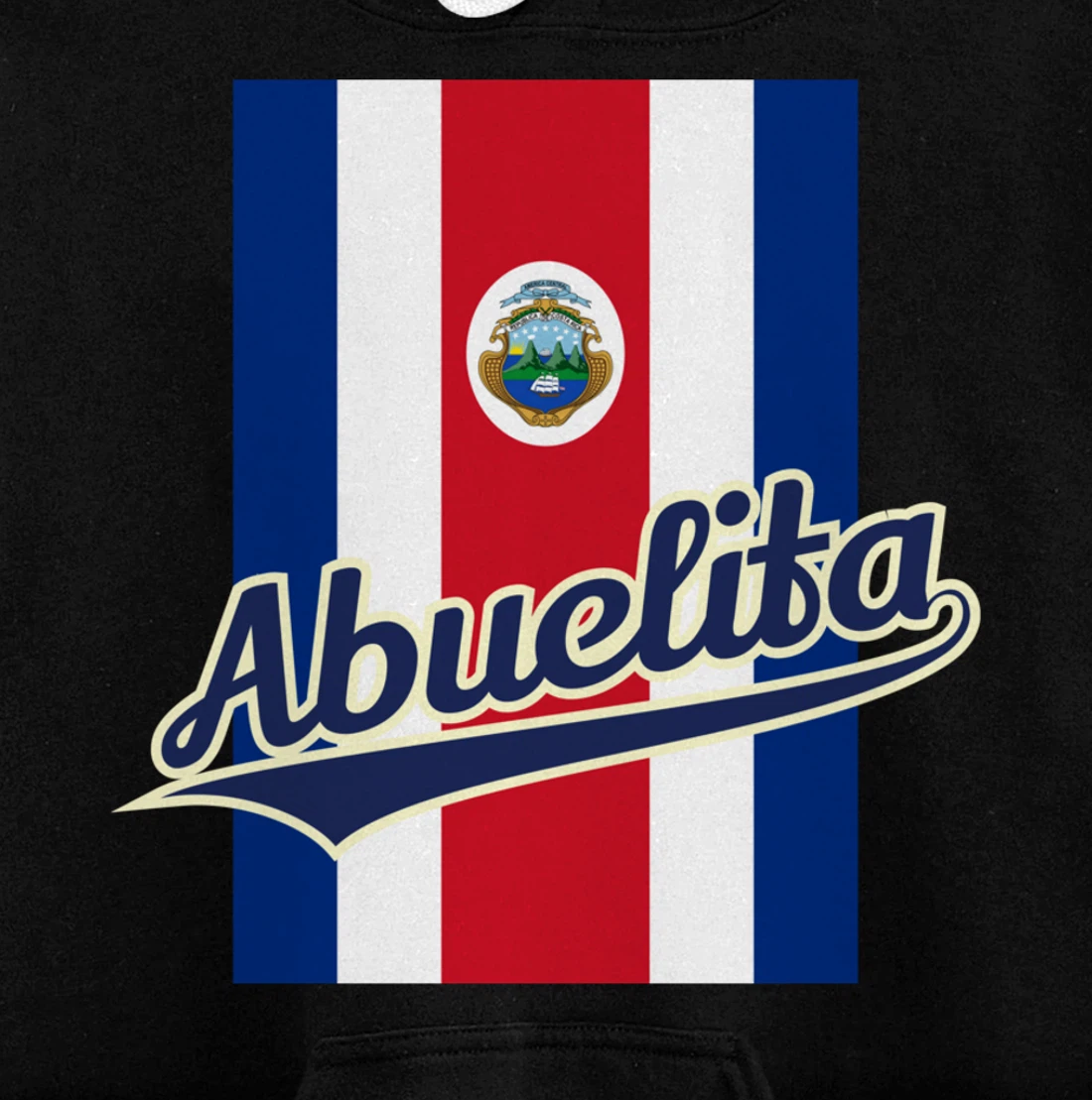 Abuelita Costa Rica Flag Bandera Costa Rican Art Woman Mujer Pullover Hoodie