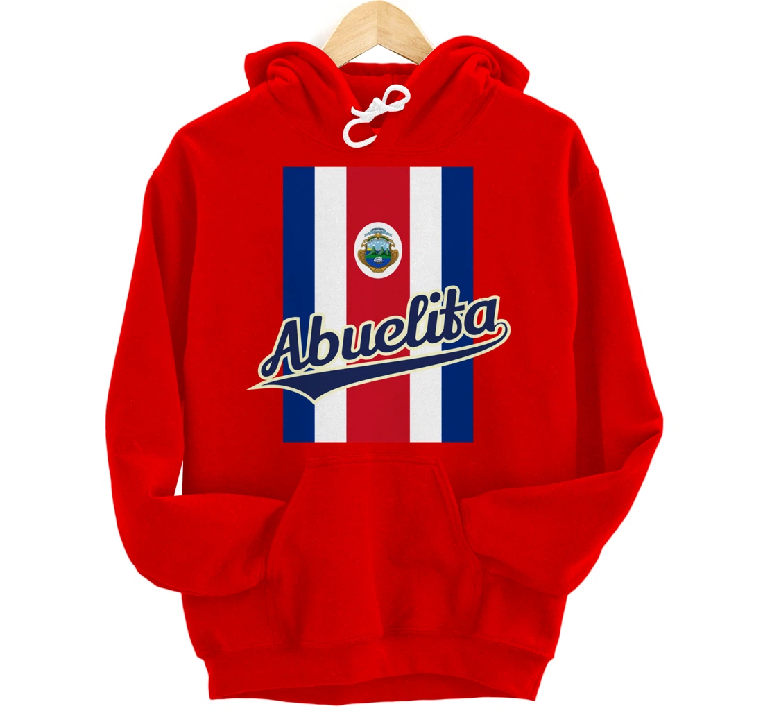 Abuelita Costa Rica Flag Bandera Costa Rican Art Woman Mujer Pullover Hoodie