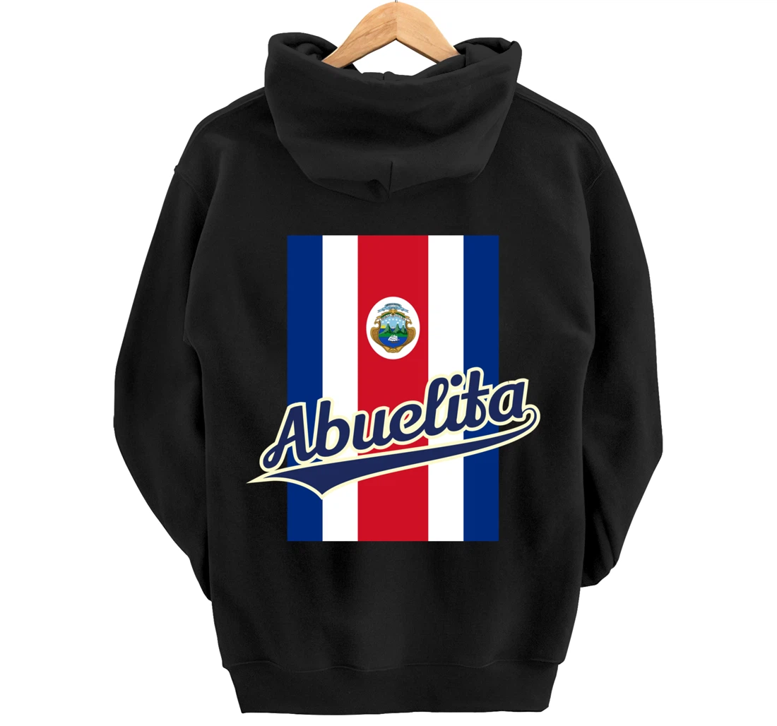 Abuelita Costa Rica Flag Bandera Costa Rican Art Woman Mujer Pullover Hoodie