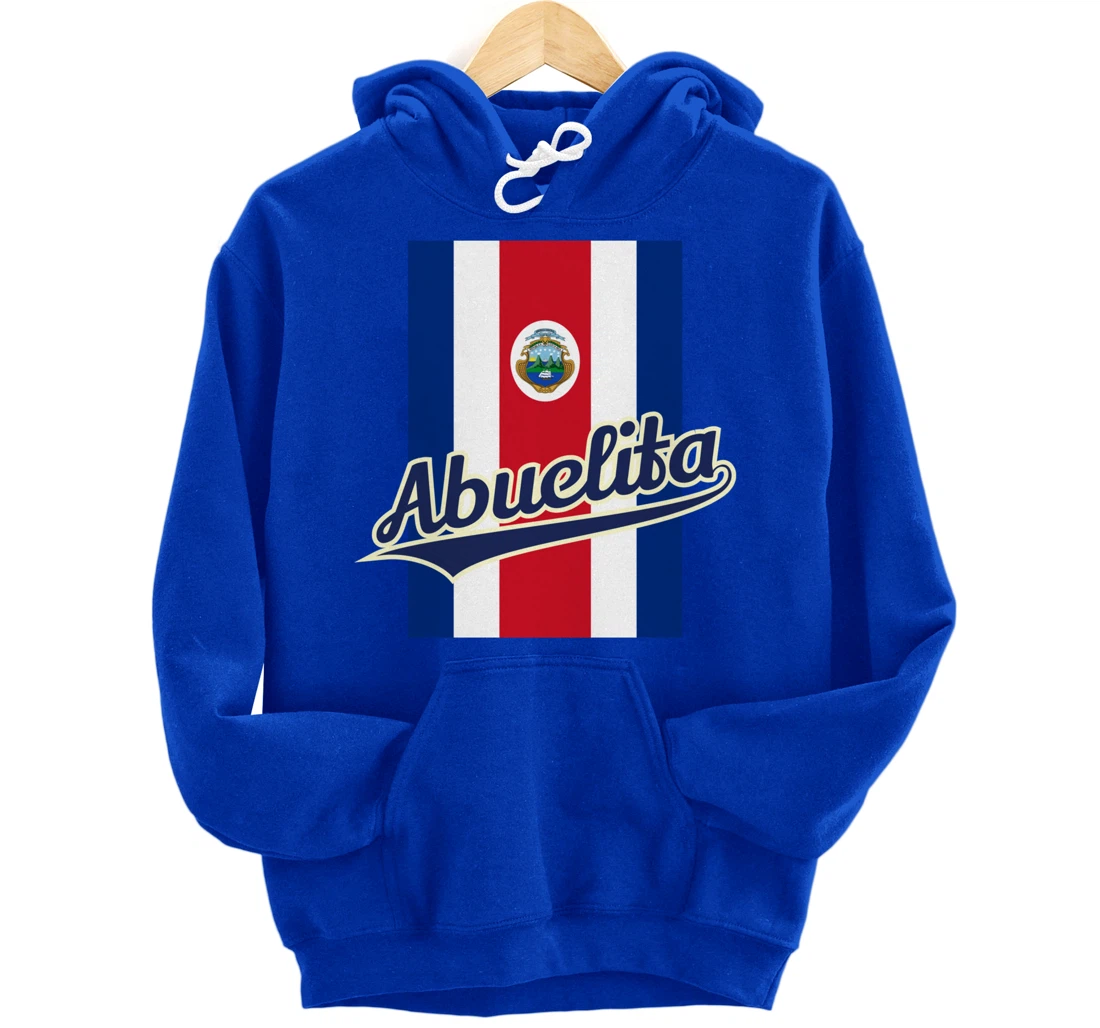Abuelita Costa Rica Flag Bandera Costa Rican Art Woman Mujer Pullover Hoodie