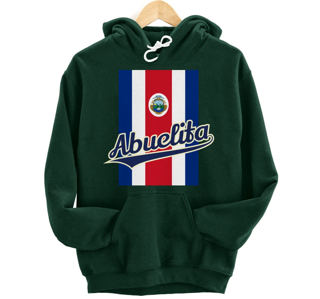 Abuelita Costa Rica Flag Bandera Costa Rican Art Woman Mujer Pullover Hoodie
