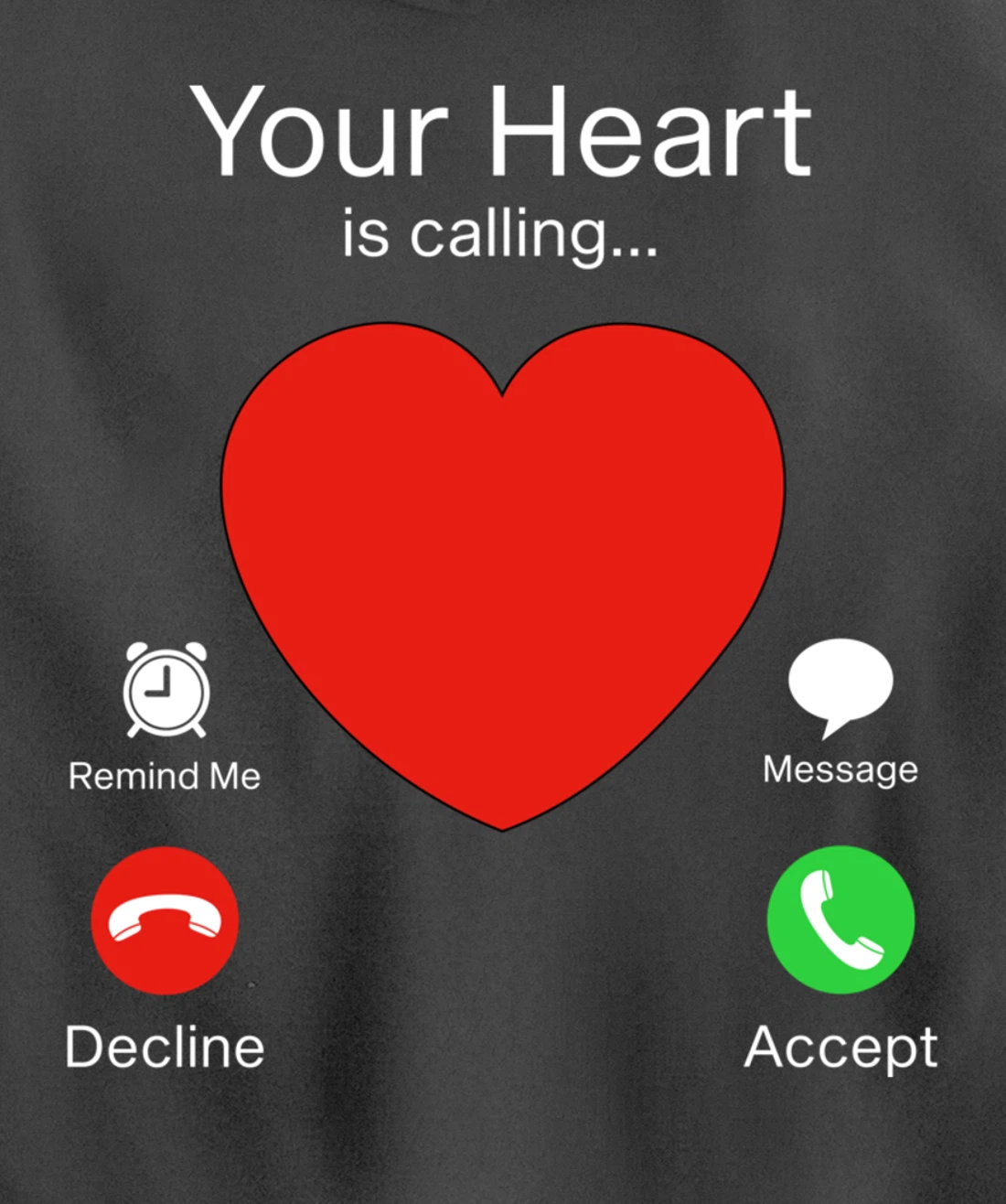 Valentines Day Your Heart Is Calling Pullover Hoodie