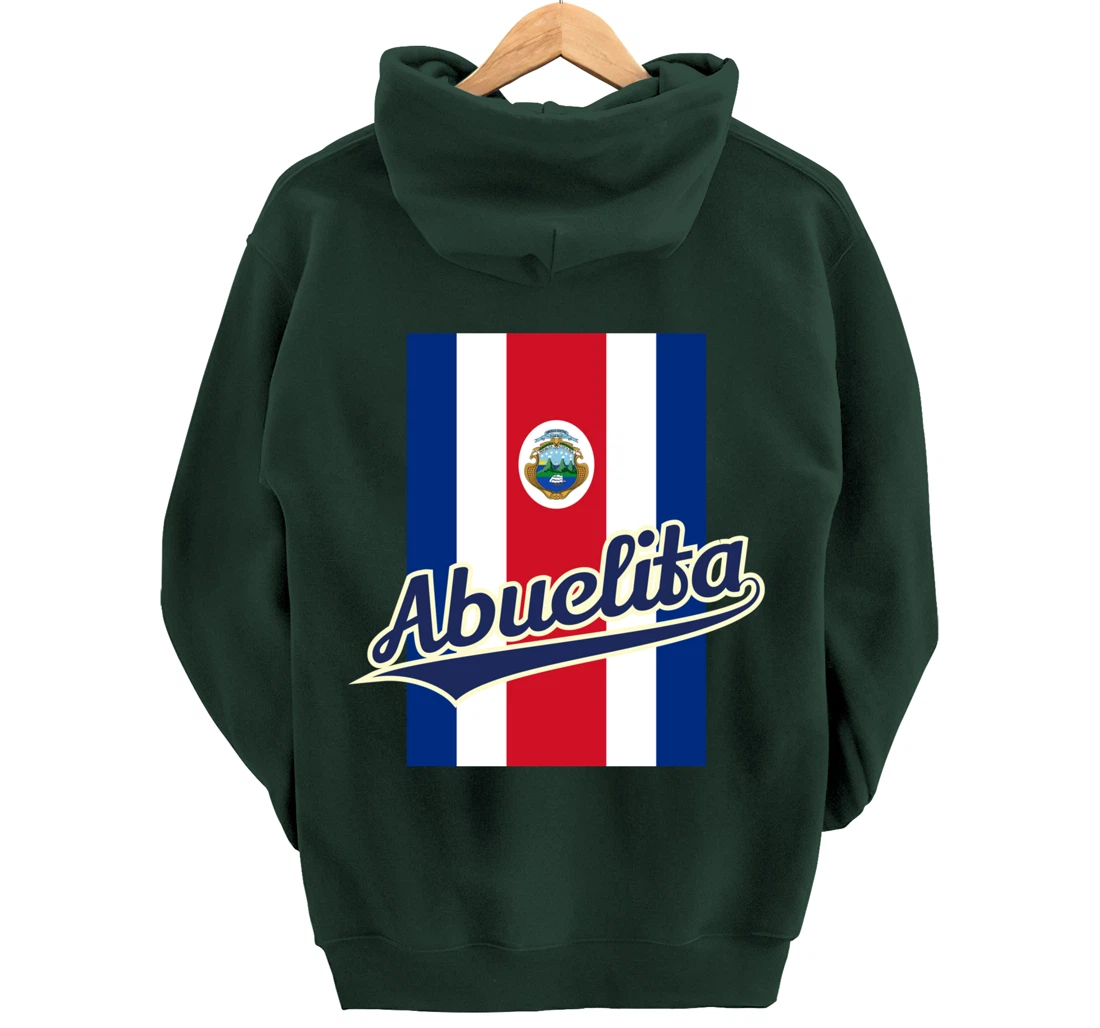 Abuelita Costa Rica Flag Bandera Costa Rican Art Woman Mujer Pullover Hoodie