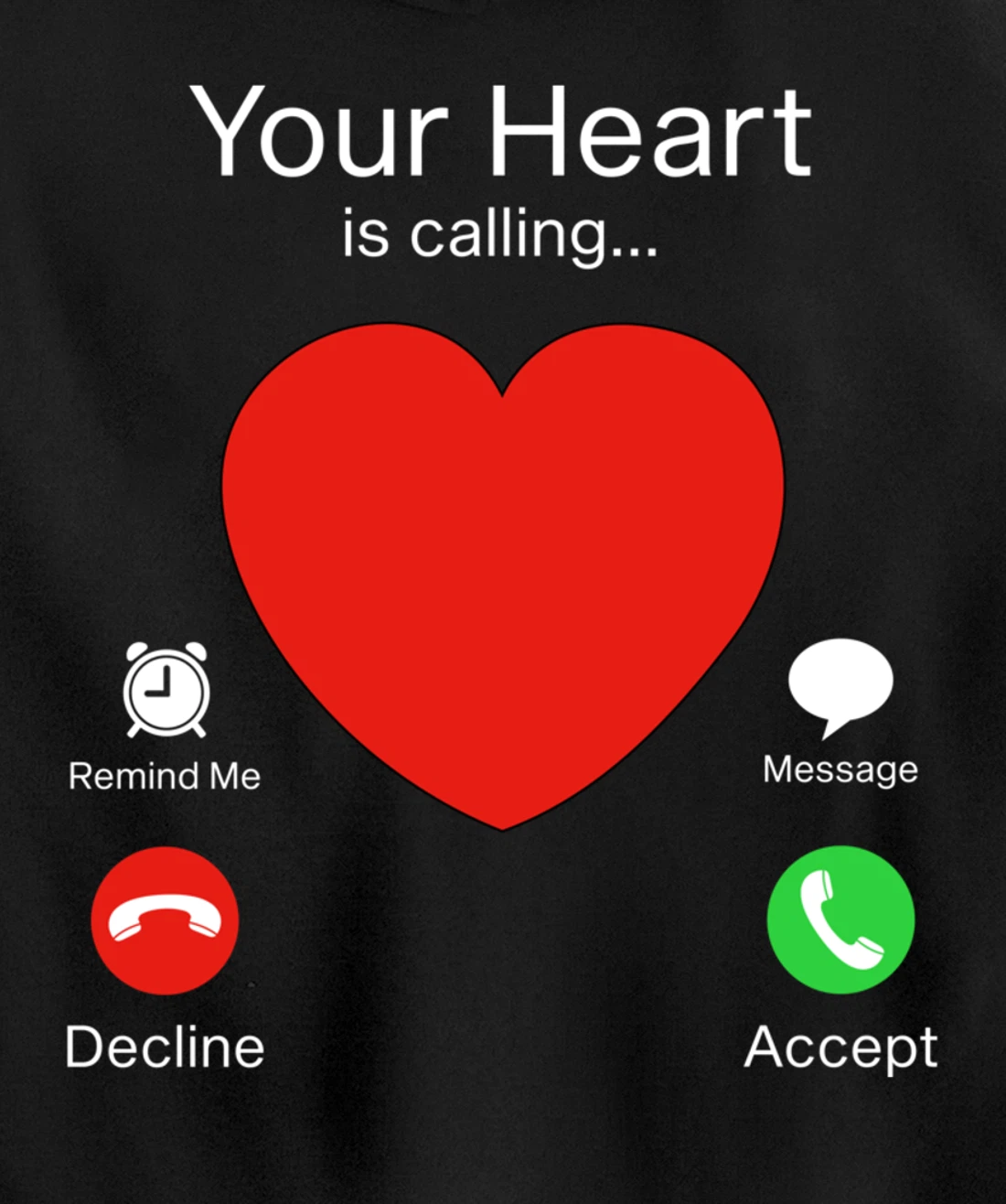 Valentines Day Your Heart Is Calling Pullover Hoodie