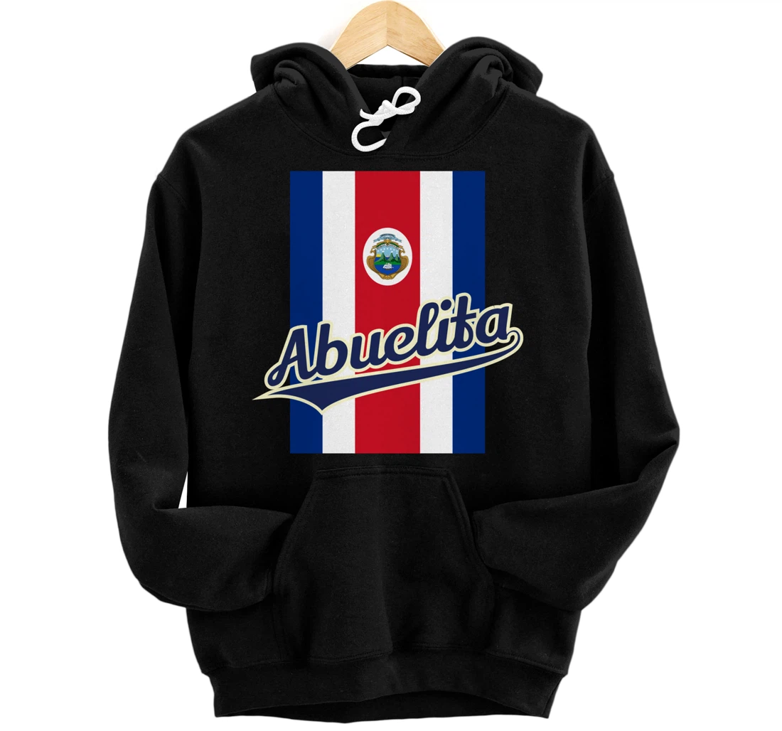 Abuelita Costa Rica Flag Bandera Costa Rican Art Woman Mujer Pullover Hoodie