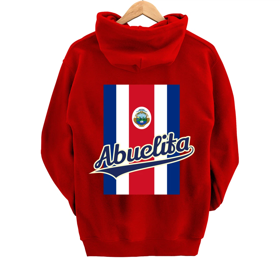 Abuelita Costa Rica Flag Bandera Costa Rican Art Woman Mujer Pullover Hoodie