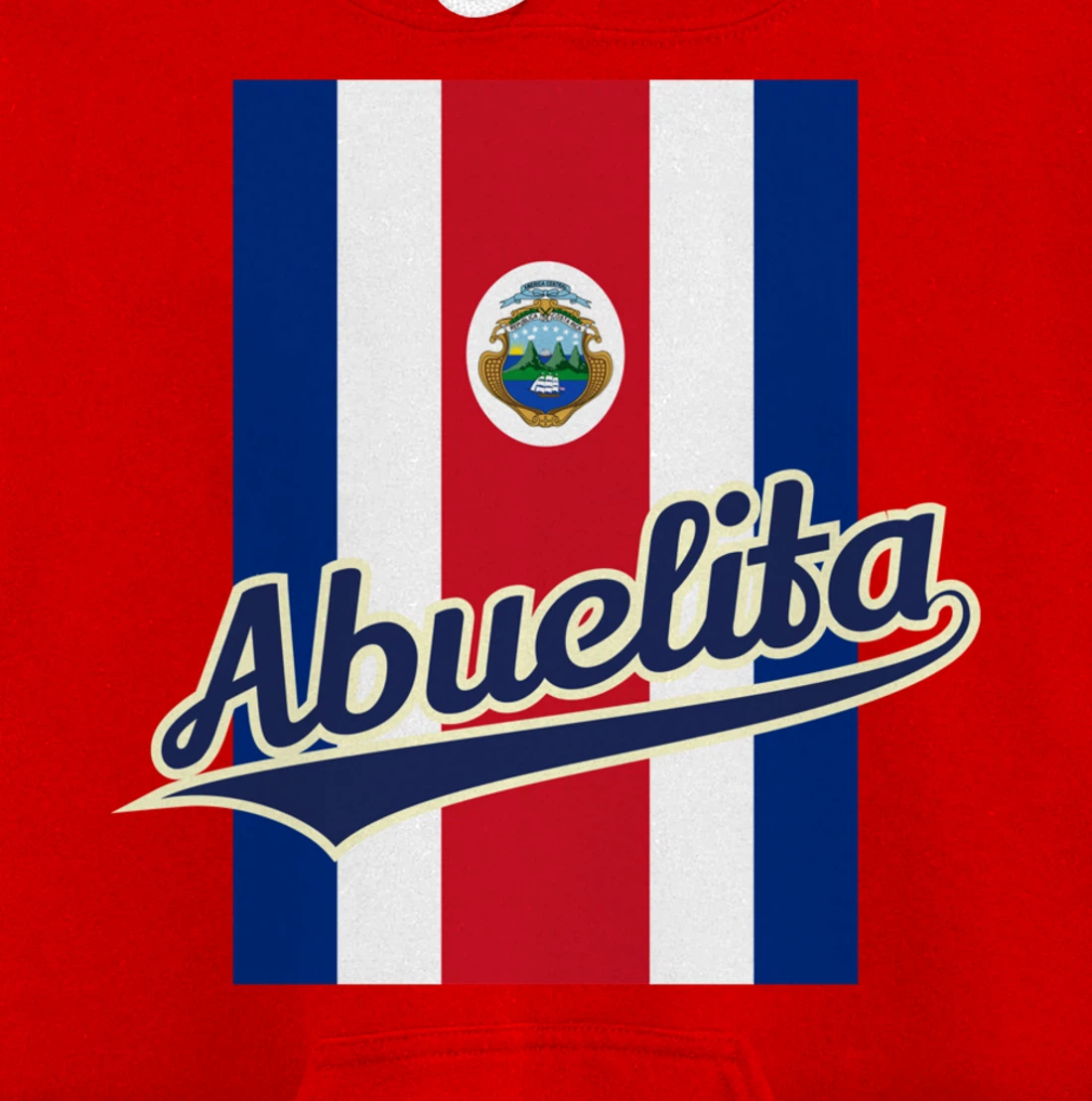 Abuelita Costa Rica Flag Bandera Costa Rican Art Woman Mujer Pullover Hoodie