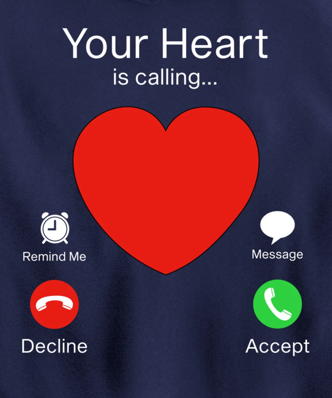 Valentines Day Your Heart Is Calling Pullover Hoodie